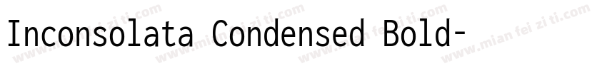 Inconsolata Condensed Bold字体转换